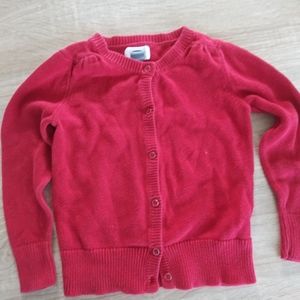 Girls sweater cardigan 4t red